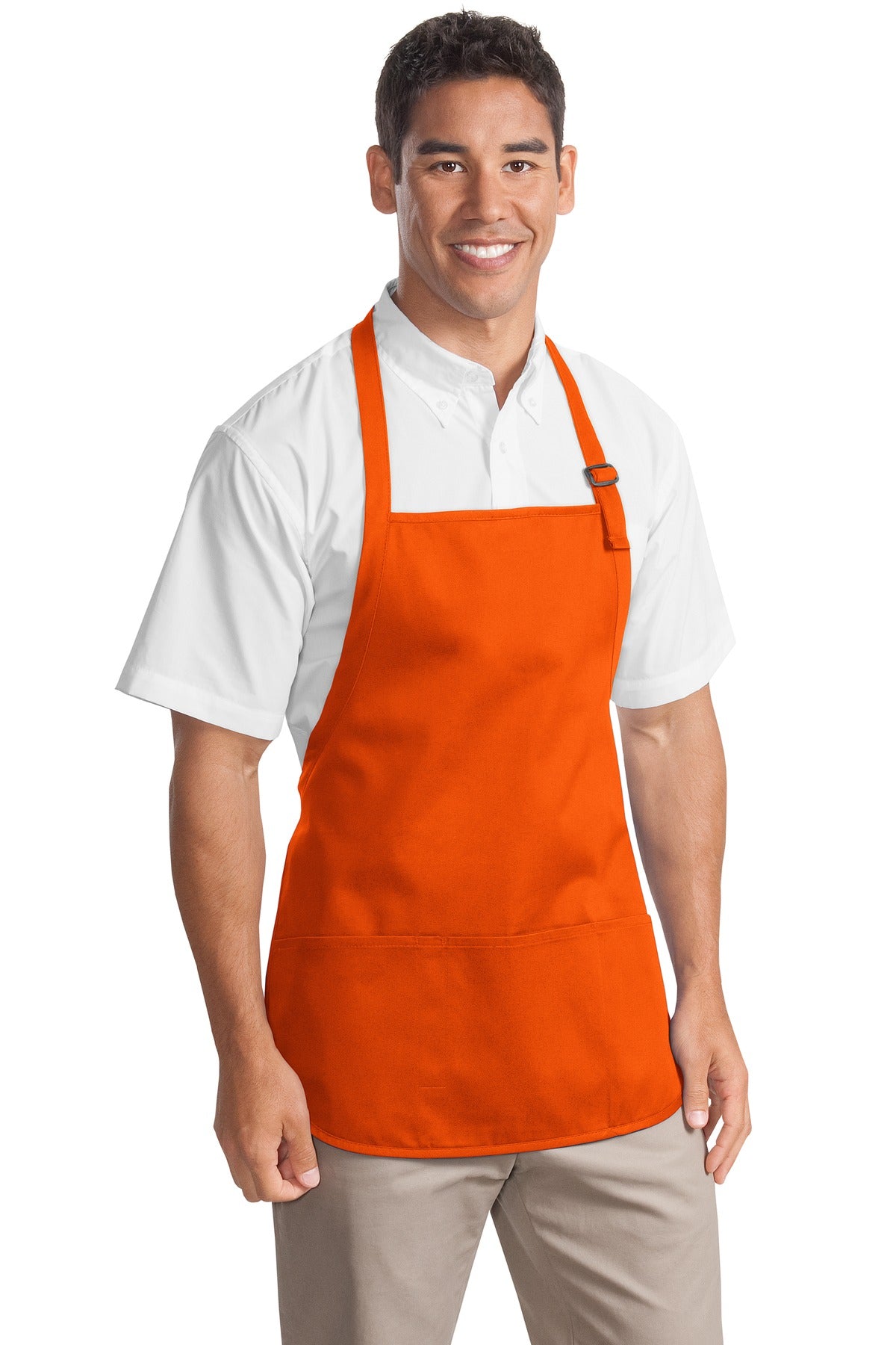 Port Authority? Medium-Length Apron with Pouch Pockets.