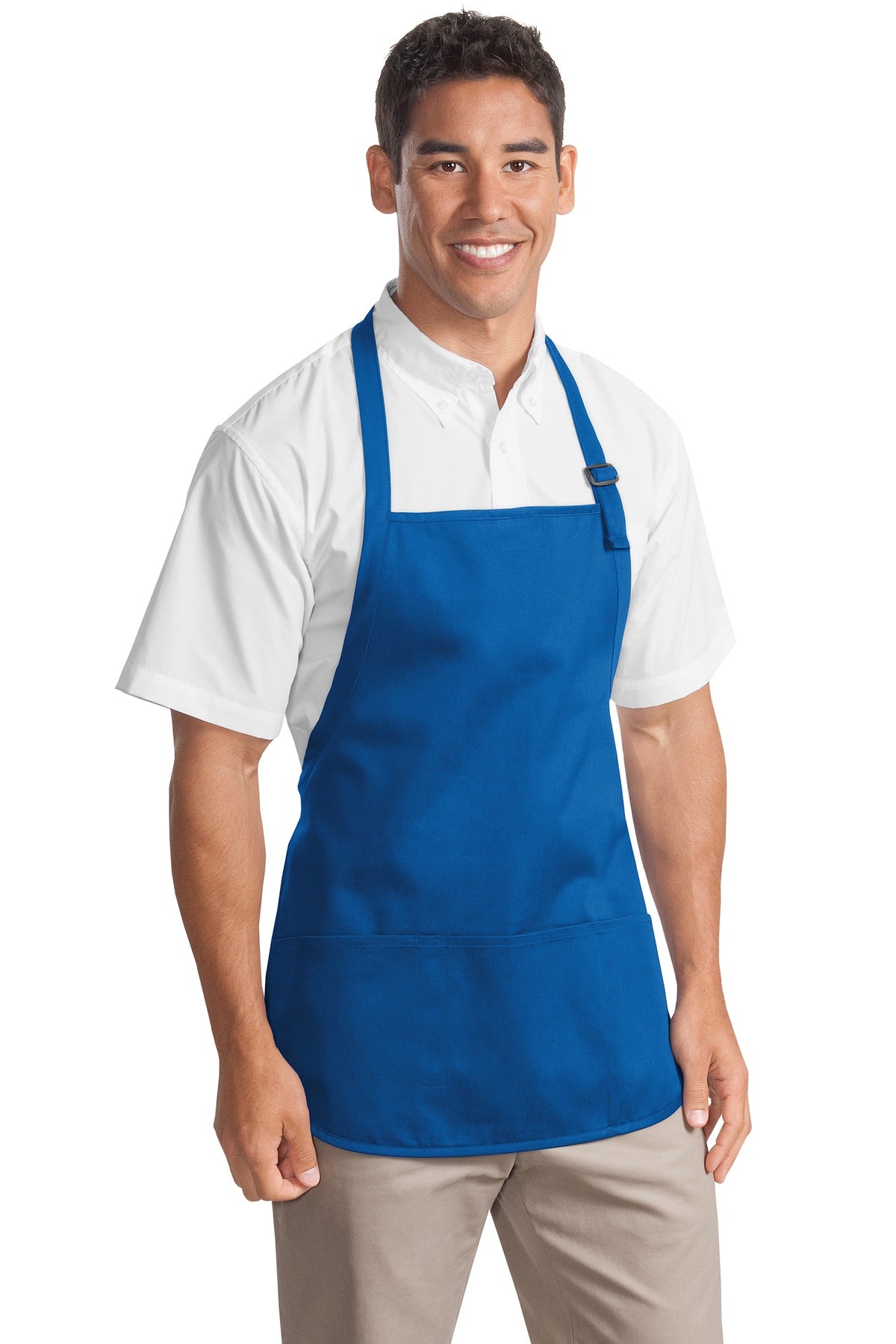 Port Authority? Medium-Length Apron with Pouch Pockets.
