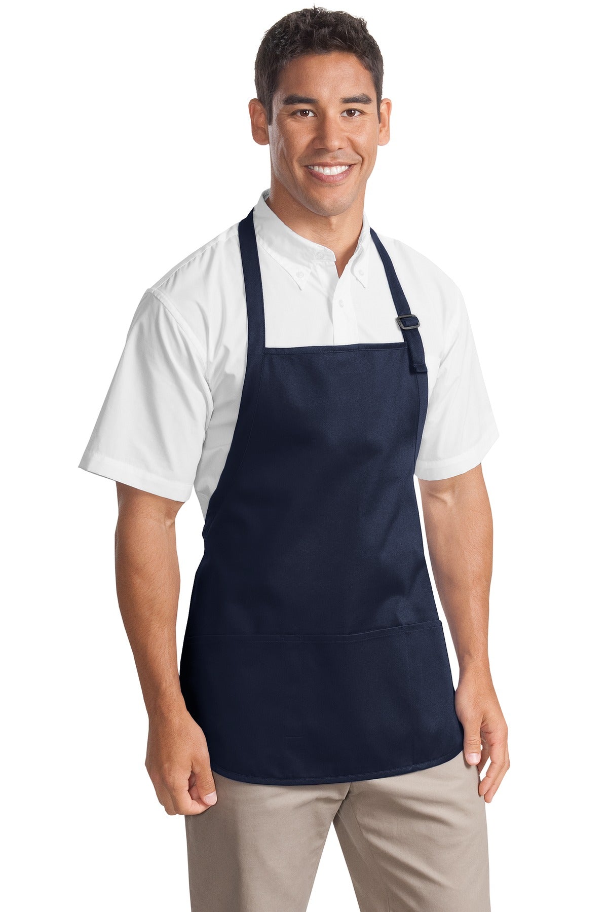 Port Authority? Medium-Length Apron with Pouch Pockets.