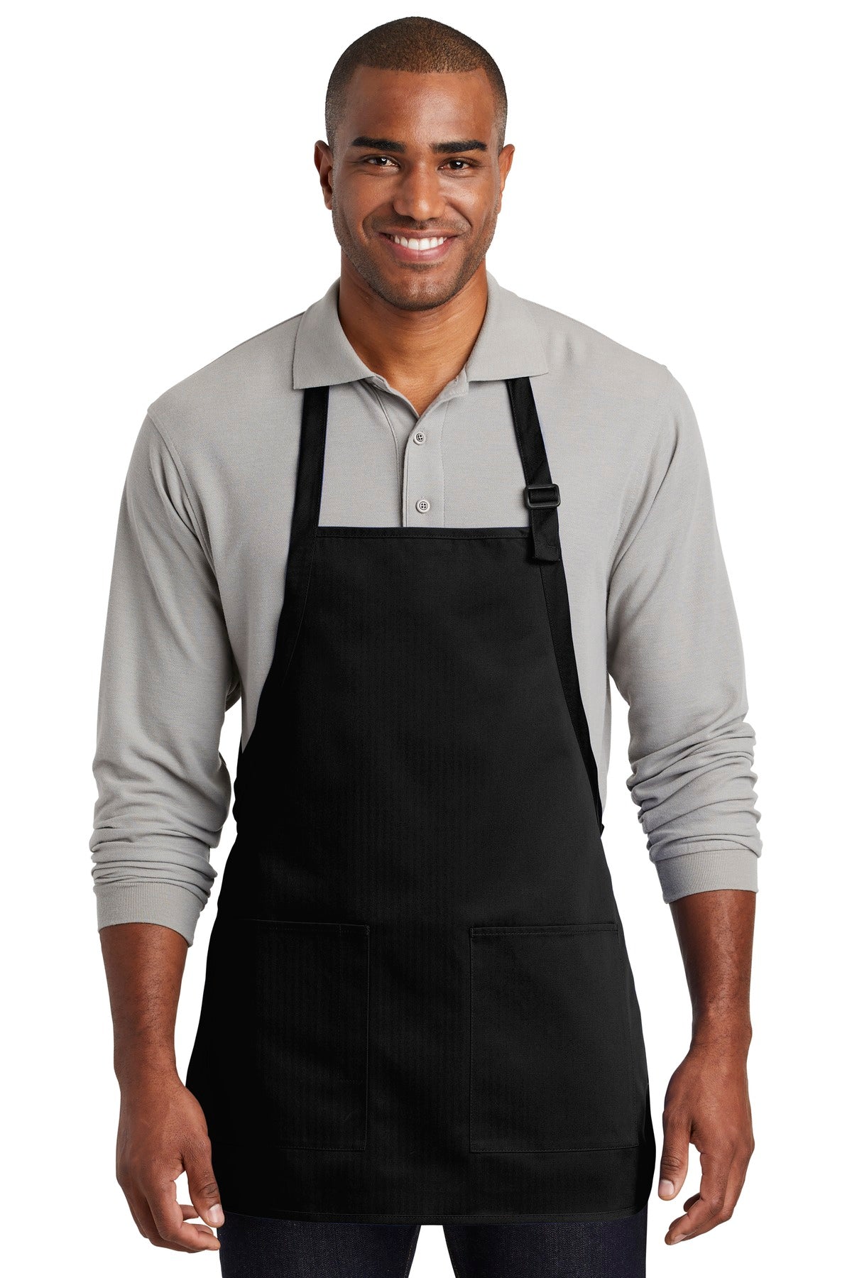 Port Authority ? Medium-Length Two-Pocket Bib Apron. A6