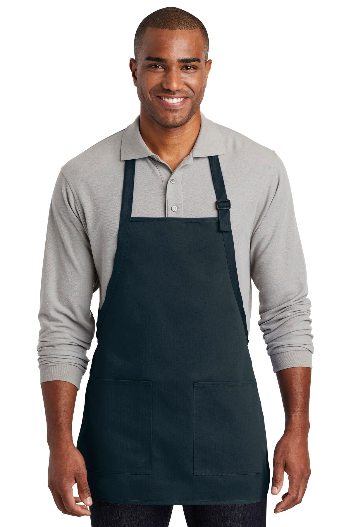 Port Authority ? Medium-Length Two-Pocket Bib Apron. A6