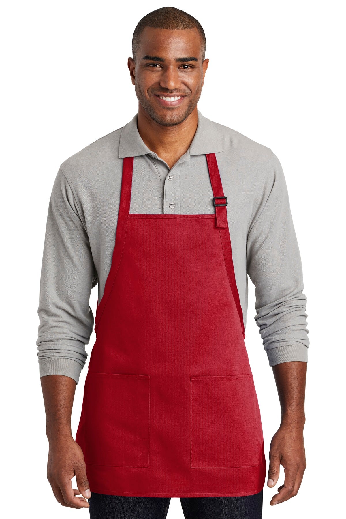 Port Authority ? Medium-Length Two-Pocket Bib Apron. A6