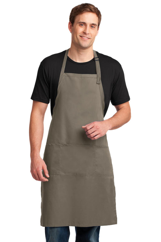 Port Authority? Easy Care Extra Long Bib Apron with Sta