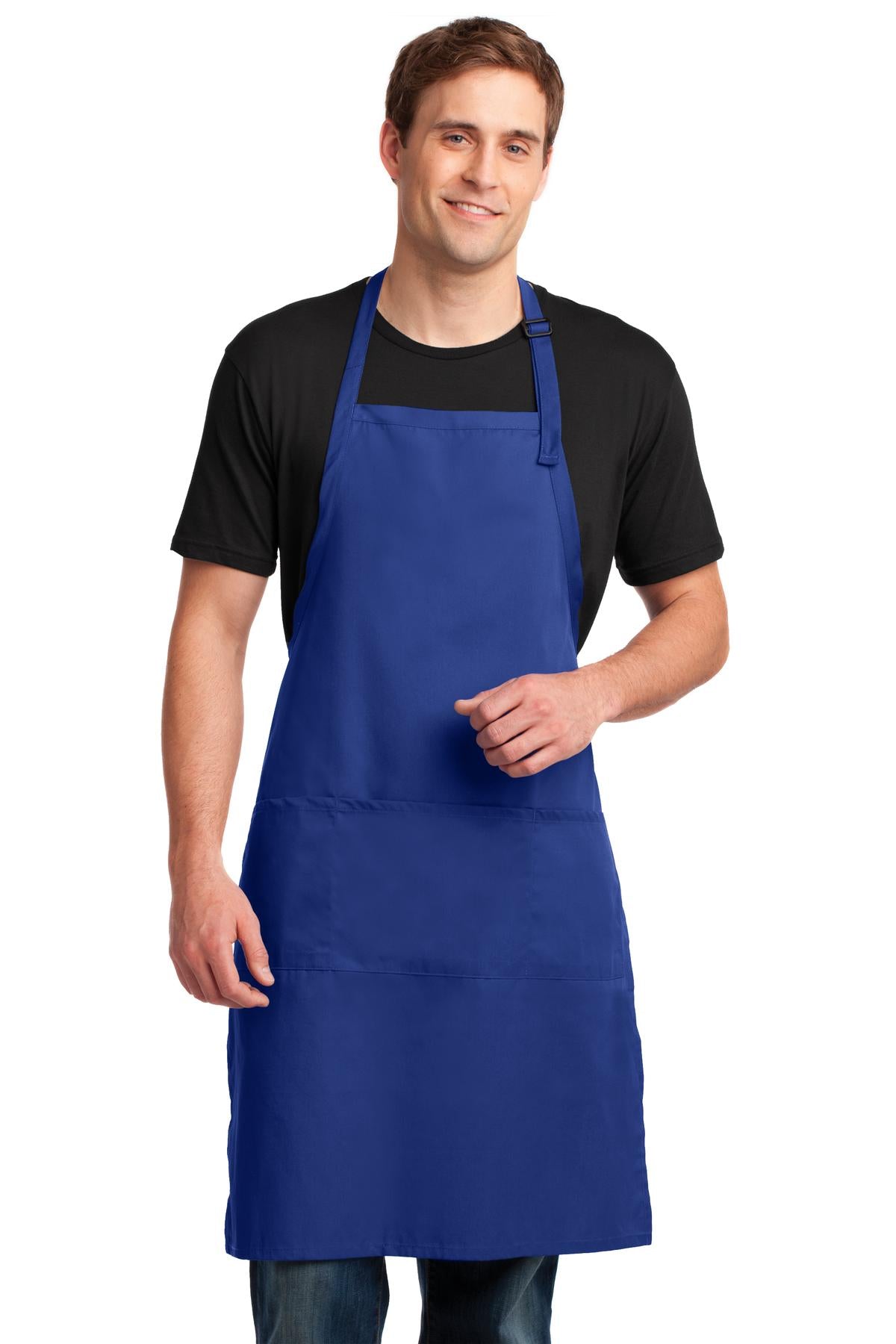 Port Authority? Easy Care Extra Long Bib Apron with Sta