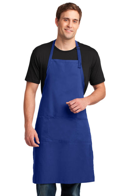 Port Authority? Easy Care Extra Long Bib Apron with Sta