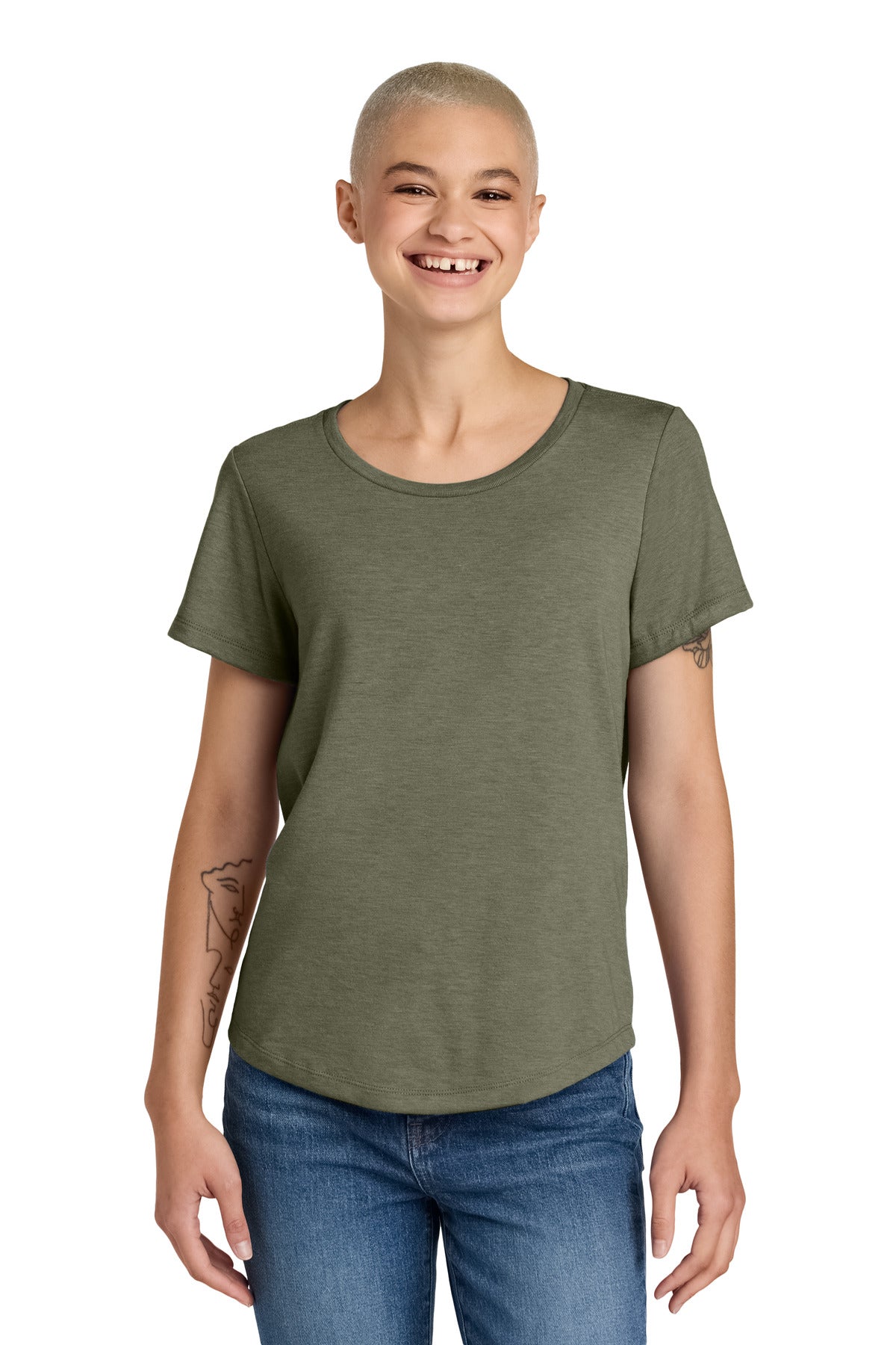 Allmade® Women's Relaxed Tri-Blend Scoop Neck Tee