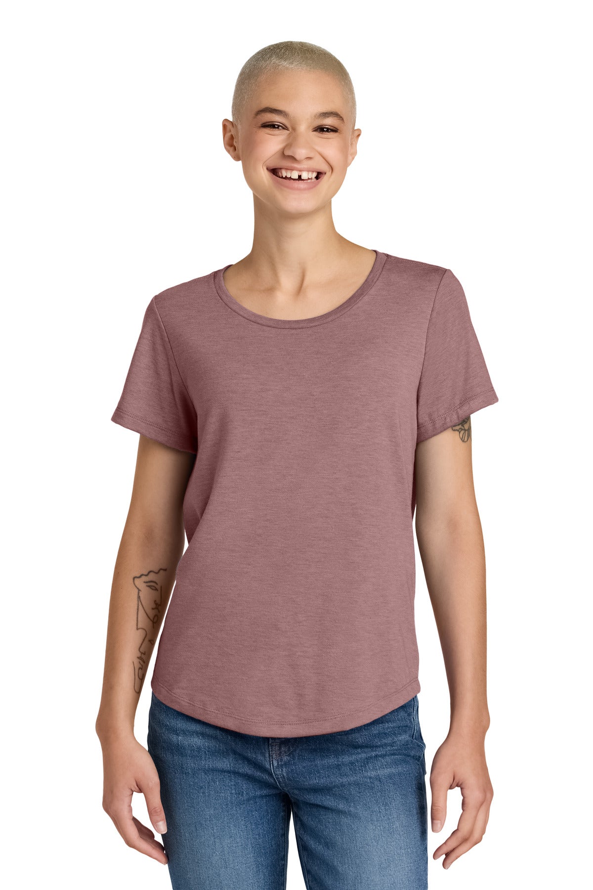 Allmade® Women's Relaxed Tri-Blend Scoop Neck Tee