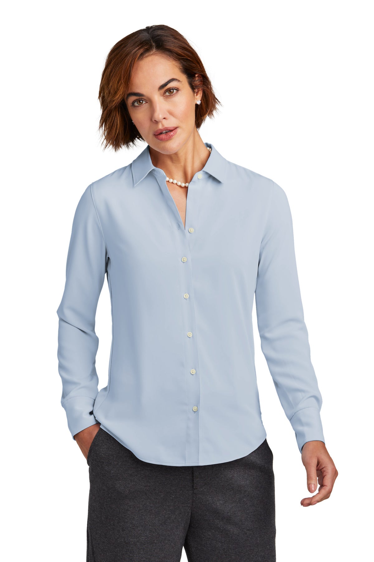 Brooks Brothers? Women's Full-Button Satin Blouse BB180