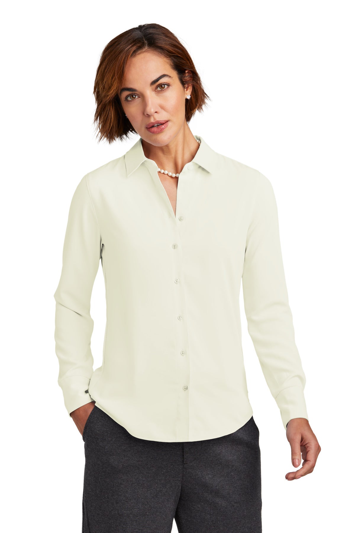 Brooks Brothers? Women's Full-Button Satin Blouse BB180