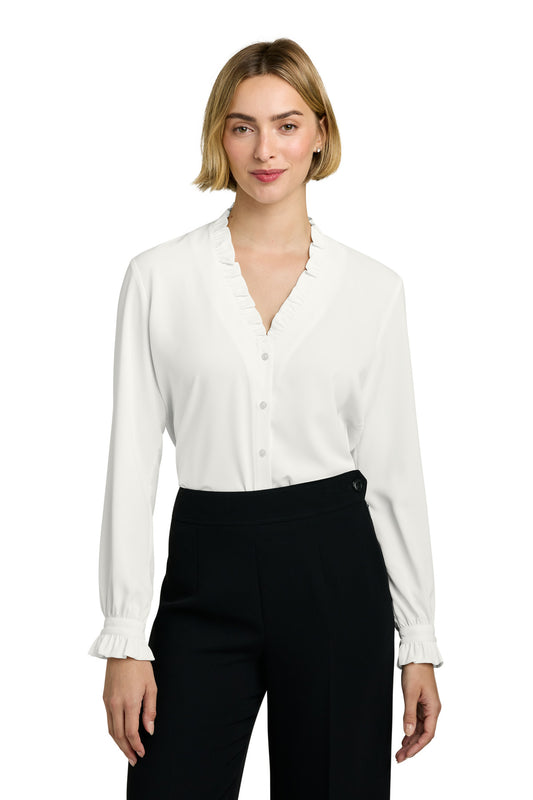 Brooks Brothers® Women's Long Sleeve Ruffle Collar Blouse