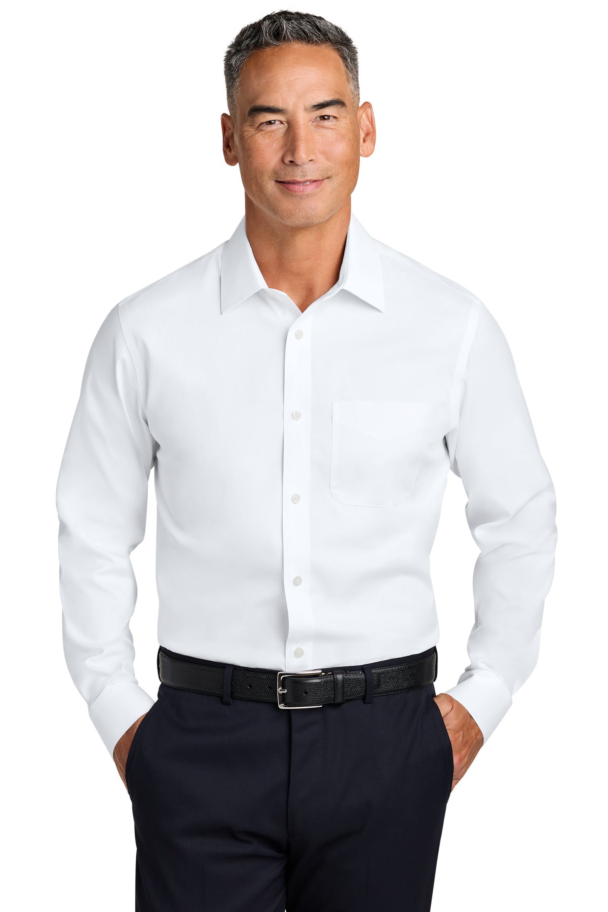Brooks Brothers® Wrinkle-Free Stretch Pinpoint Spread Collar Shirt