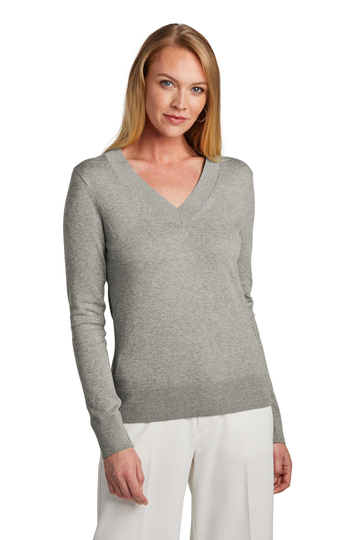 Brooks Brothers? Women's Cotton Stretch V-Neck Sweater