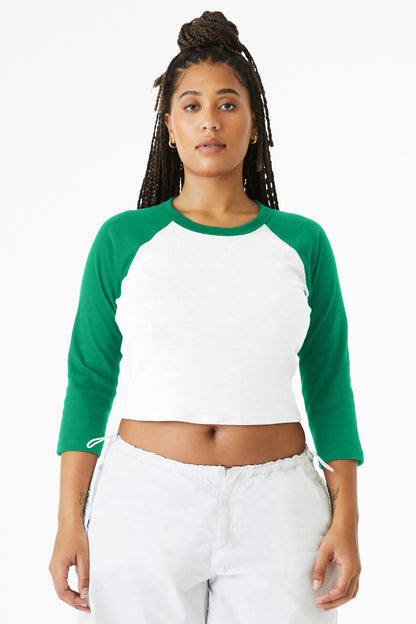 BELLA+CANVAS? Women's Micro Rib 3/4 Raglan Baby Tee BC1