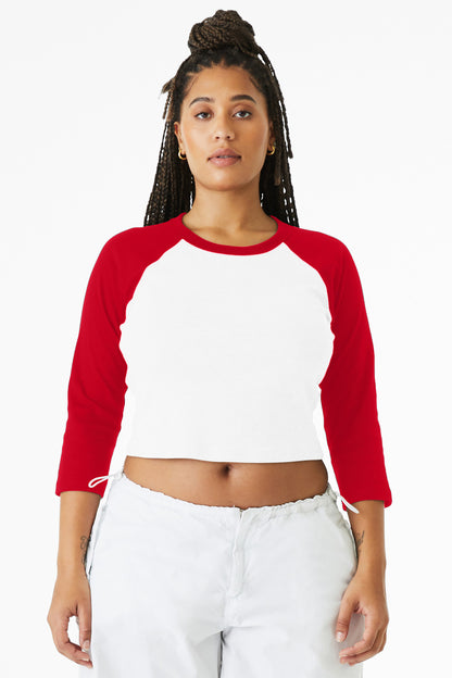BELLA+CANVAS? Women's Micro Rib 3/4 Raglan Baby Tee BC1