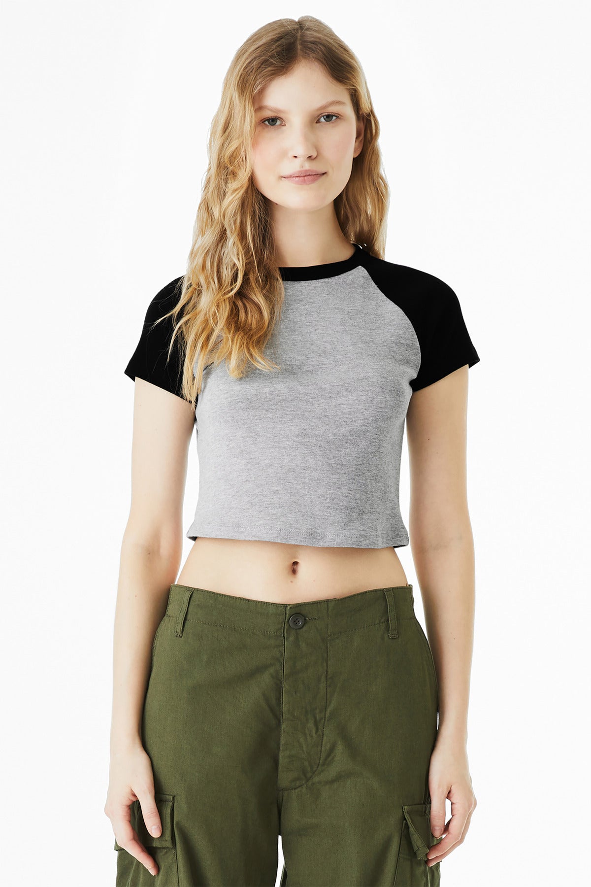 BELLA+CANVAS? Women's Micro Rib Raglan Baby Tee BC1201