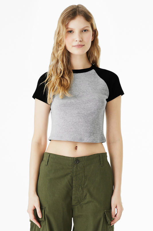 BELLA+CANVAS? Women's Micro Rib Raglan Baby Tee BC1201