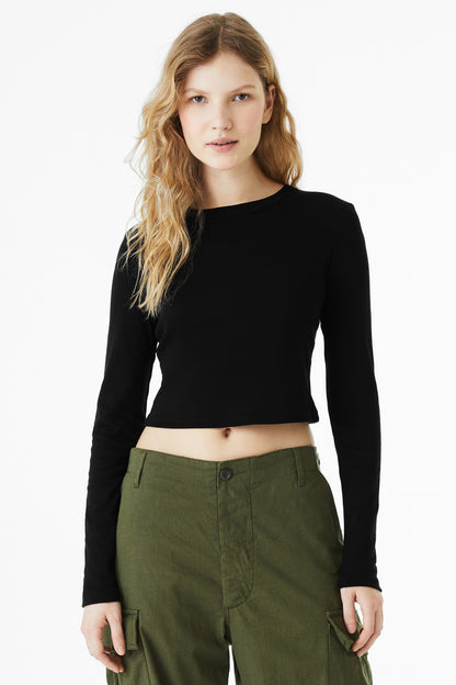 BELLA+CANVAS? Women's Micro Rib Long Sleeve Baby Tee BC