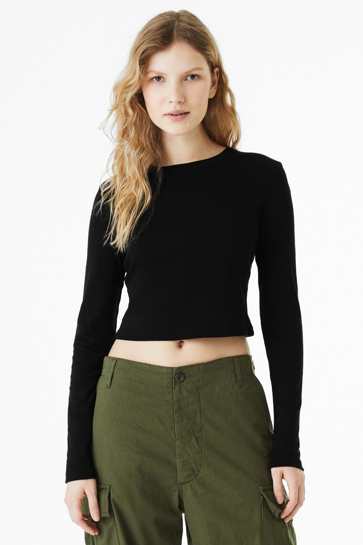 BELLA+CANVAS? Women's Micro Rib Long Sleeve Baby Tee BC
