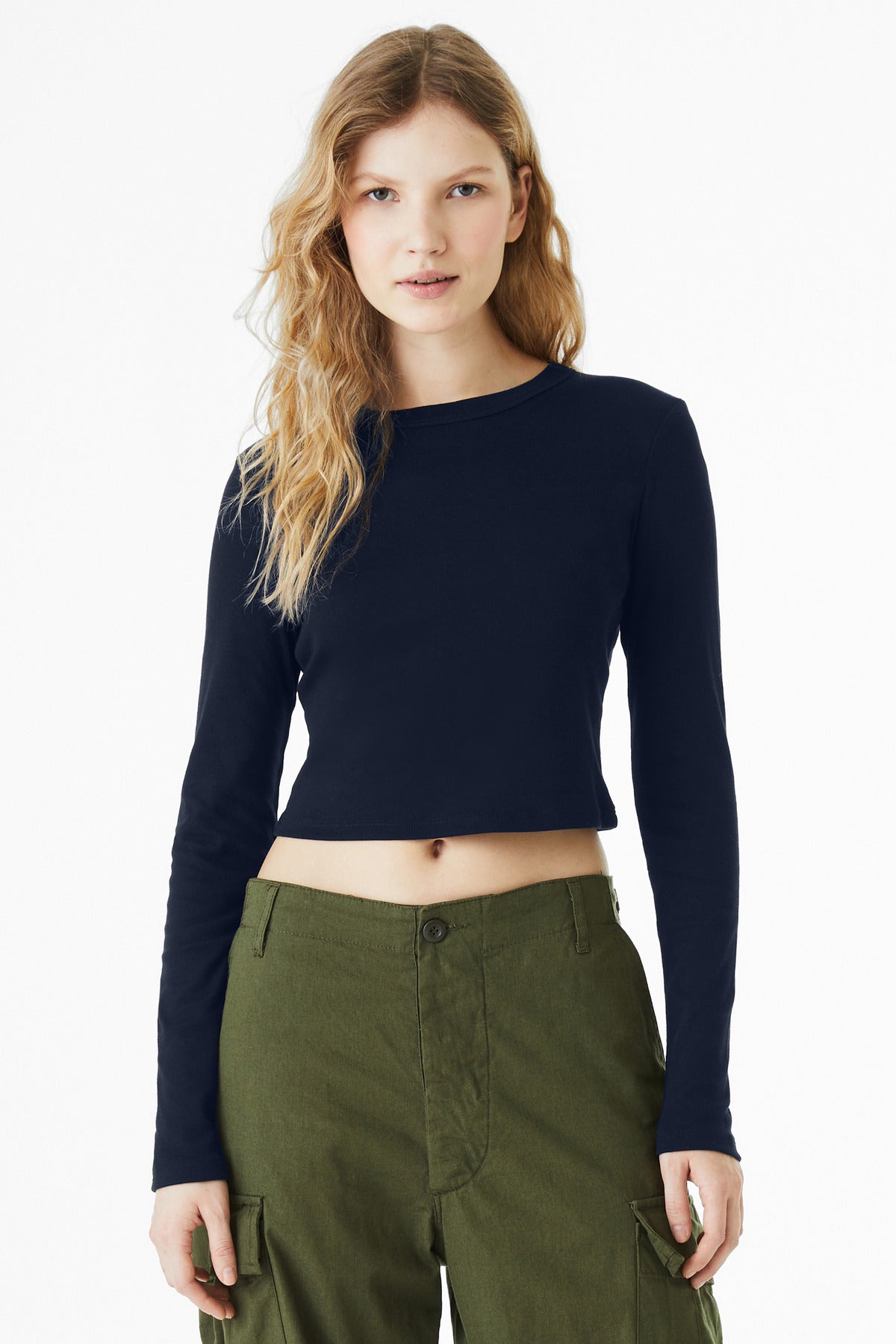 BELLA+CANVAS? Women's Micro Rib Long Sleeve Baby Tee BC
