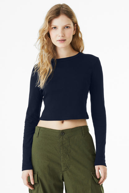BELLA+CANVAS? Women's Micro Rib Long Sleeve Baby Tee BC