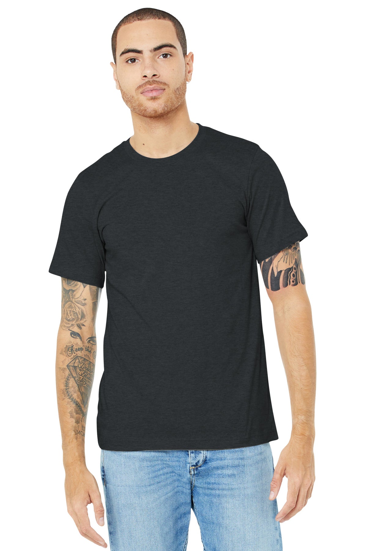 BELLA+CANVAS ? Unisex Heather CVC Short Sleeve Tee. BC3