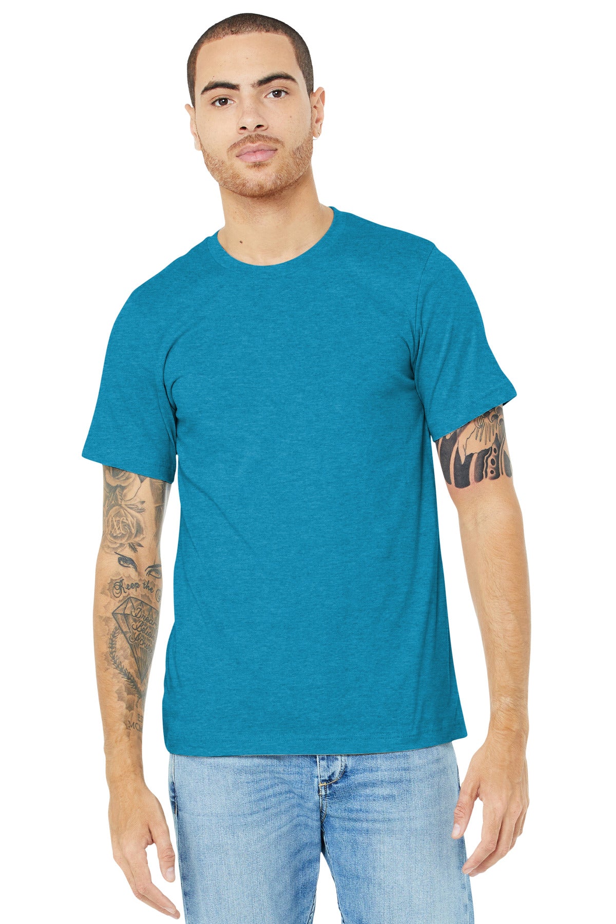 BELLA+CANVAS ? Unisex Heather CVC Short Sleeve Tee. BC3