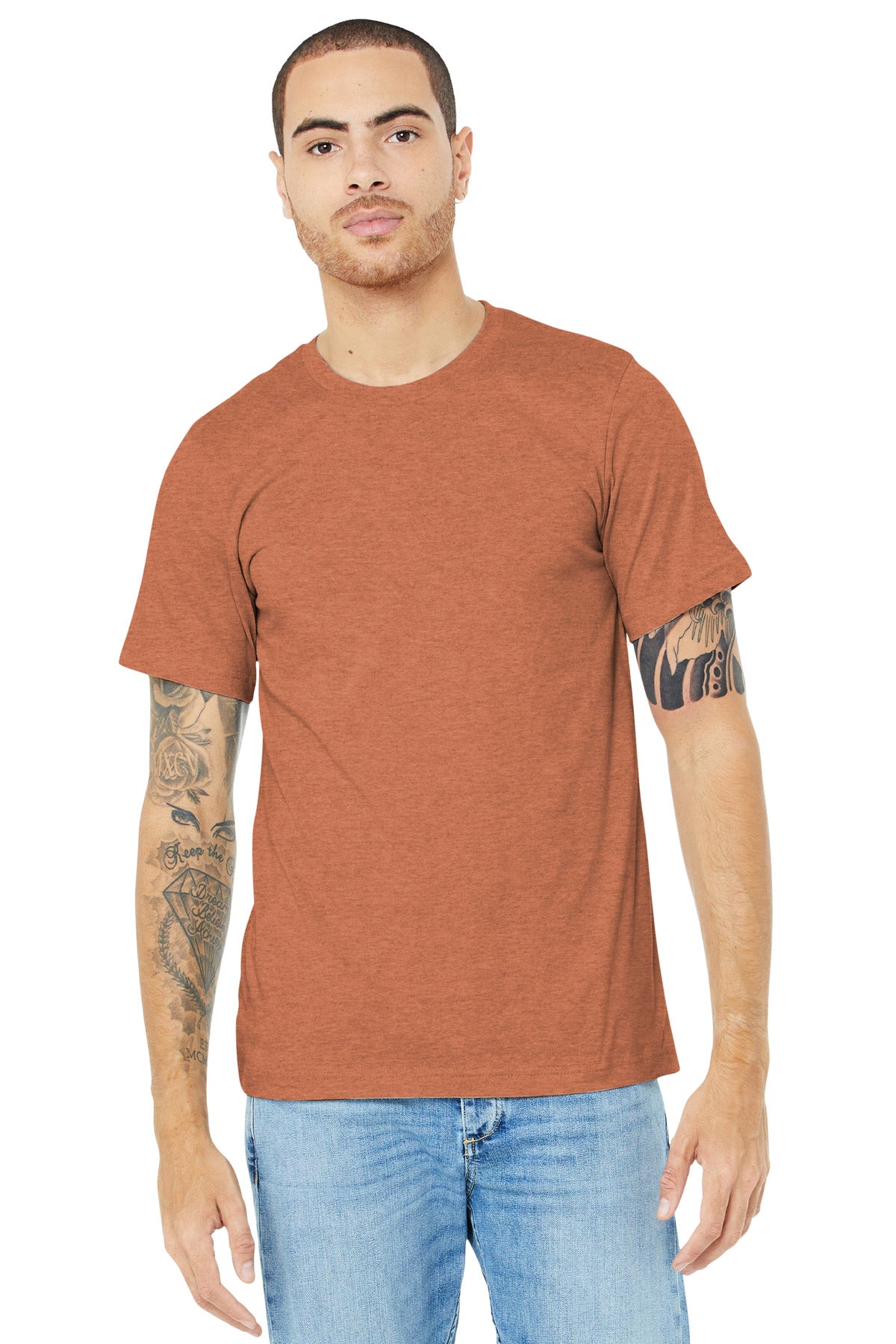 BELLA+CANVAS ? Unisex Heather CVC Short Sleeve Tee. BC3