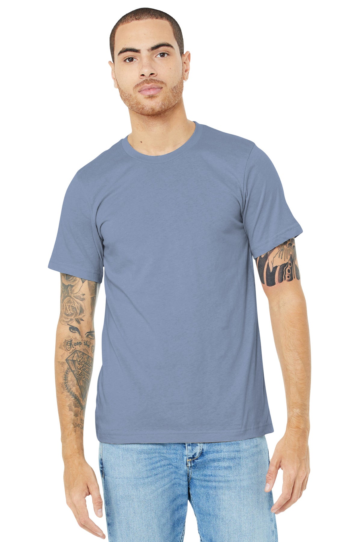 BELLA+CANVAS ? Unisex Heather CVC Short Sleeve Tee. BC3