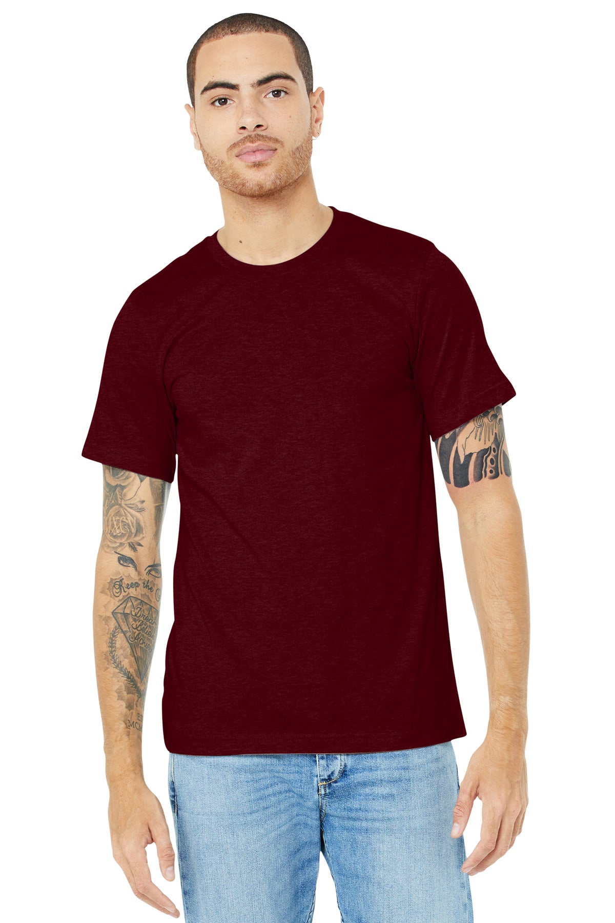 BELLA+CANVAS ? Unisex Heather CVC Short Sleeve Tee. BC3