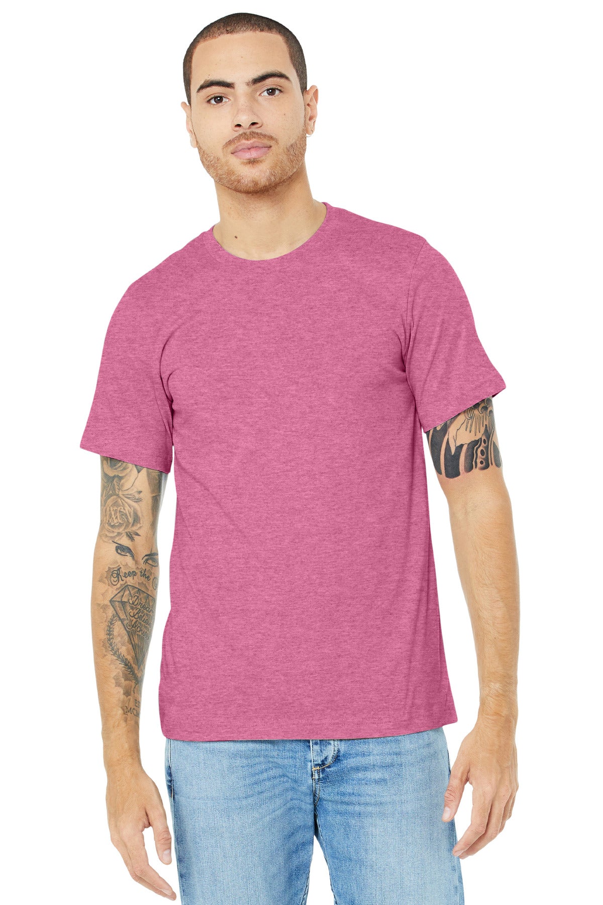 BELLA+CANVAS ? Unisex Heather CVC Short Sleeve Tee. BC3
