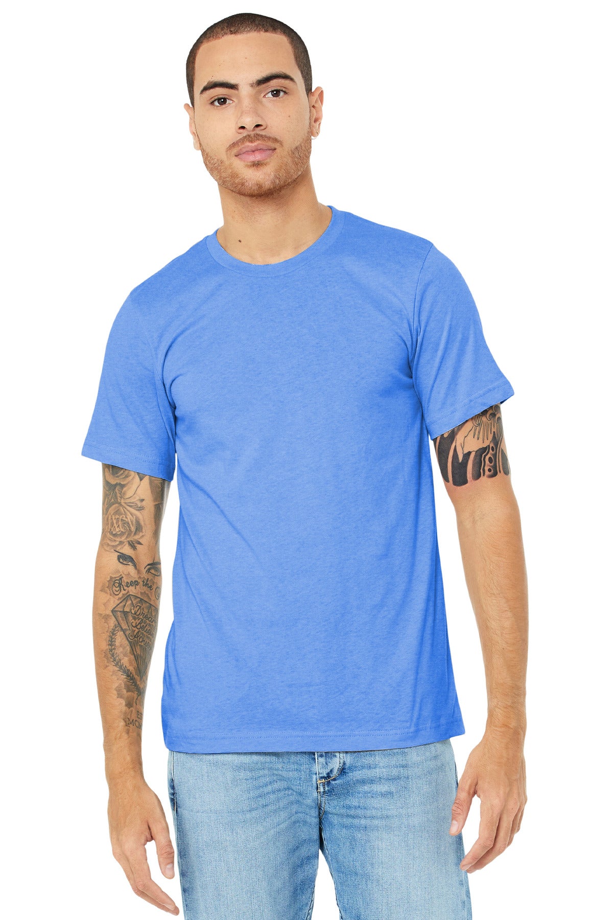 BELLA+CANVAS ? Unisex Heather CVC Short Sleeve Tee. BC3