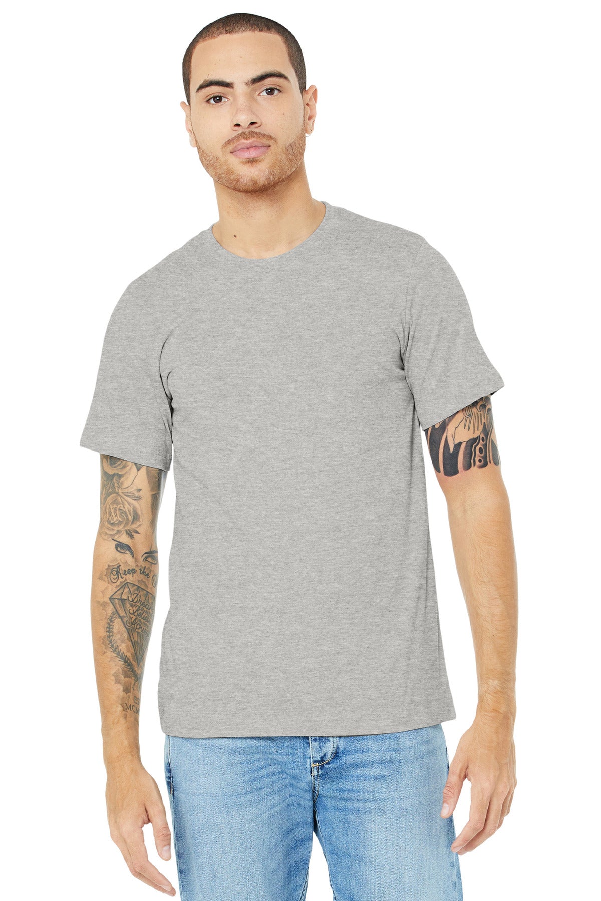 BELLA+CANVAS ? Unisex Heather CVC Short Sleeve Tee. BC3