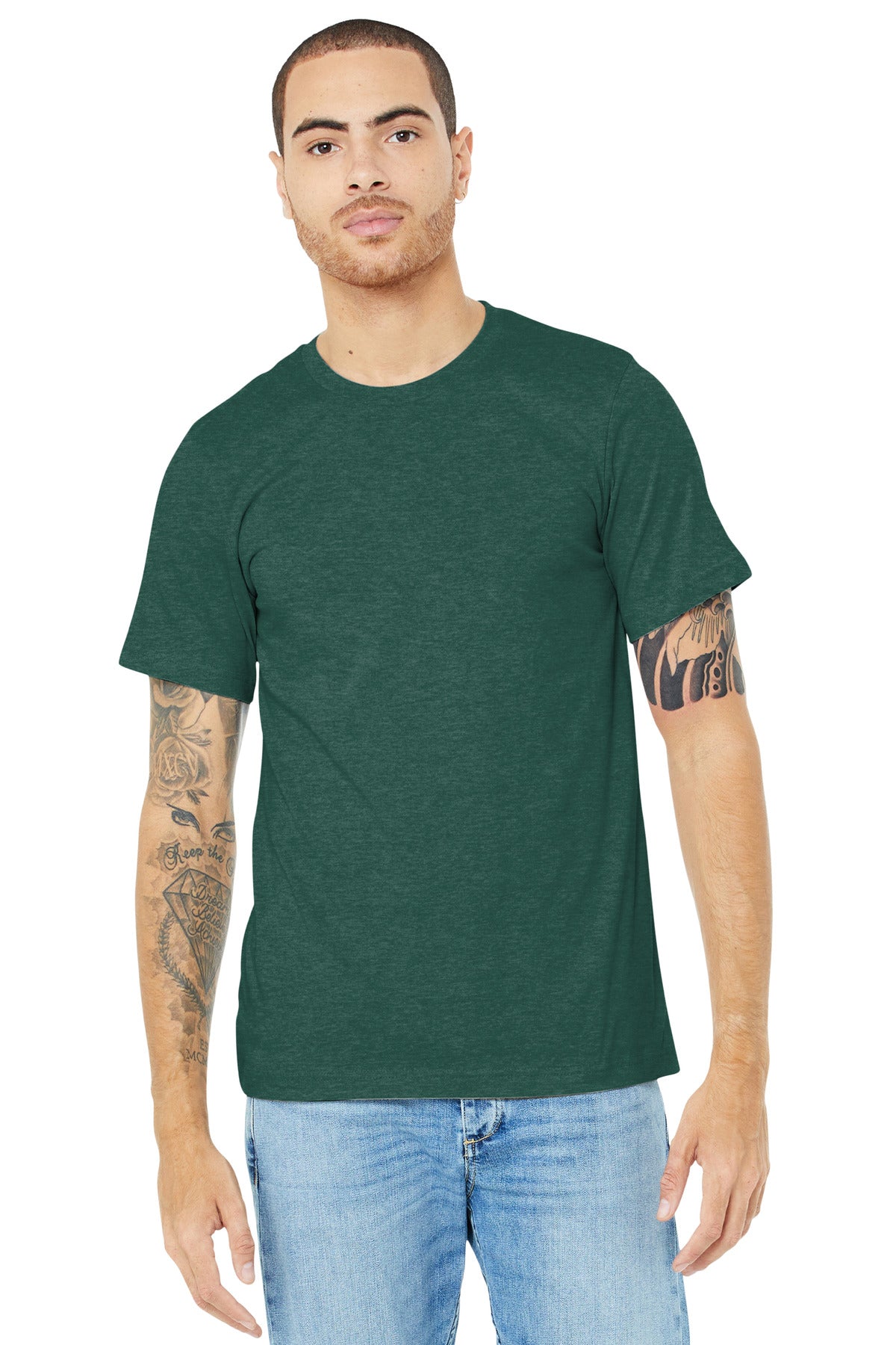 BELLA+CANVAS ? Unisex Heather CVC Short Sleeve Tee. BC3