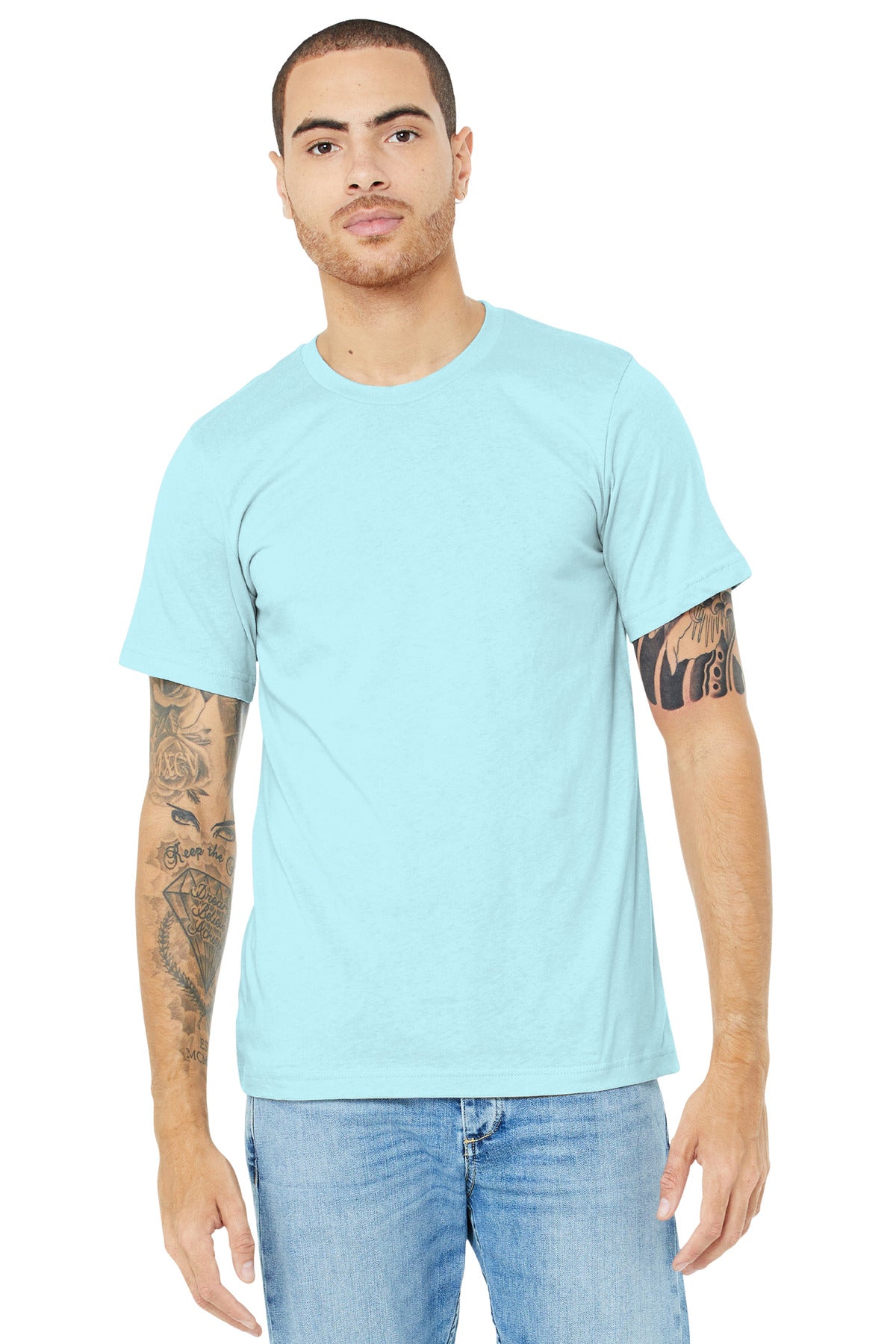 BELLA+CANVAS ? Unisex Heather CVC Short Sleeve Tee. BC3