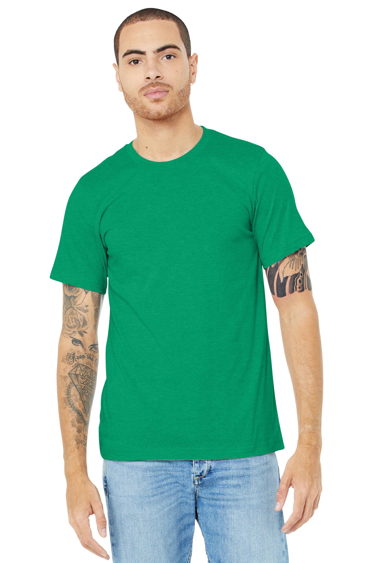 BELLA+CANVAS ? Unisex Heather CVC Short Sleeve Tee. BC3