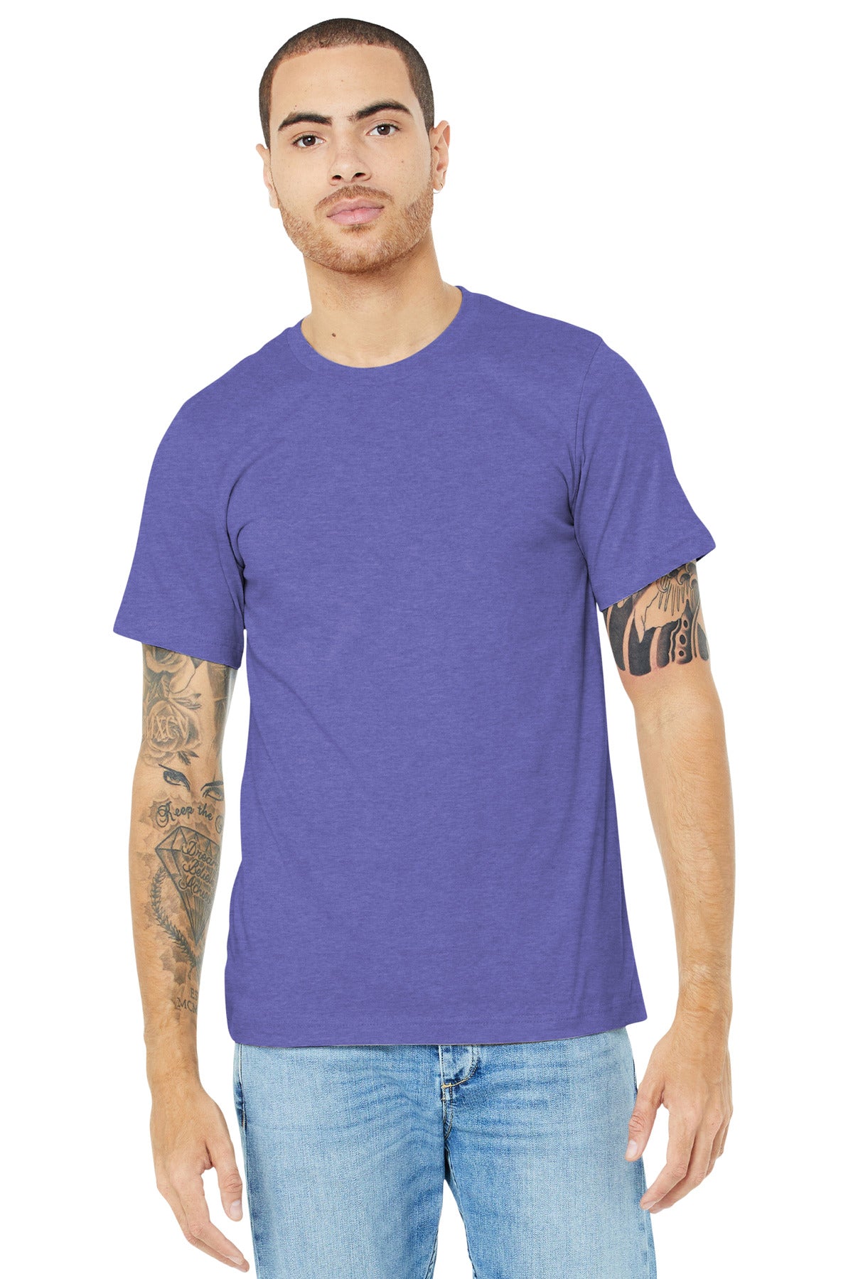 BELLA+CANVAS ? Unisex Heather CVC Short Sleeve Tee. BC3