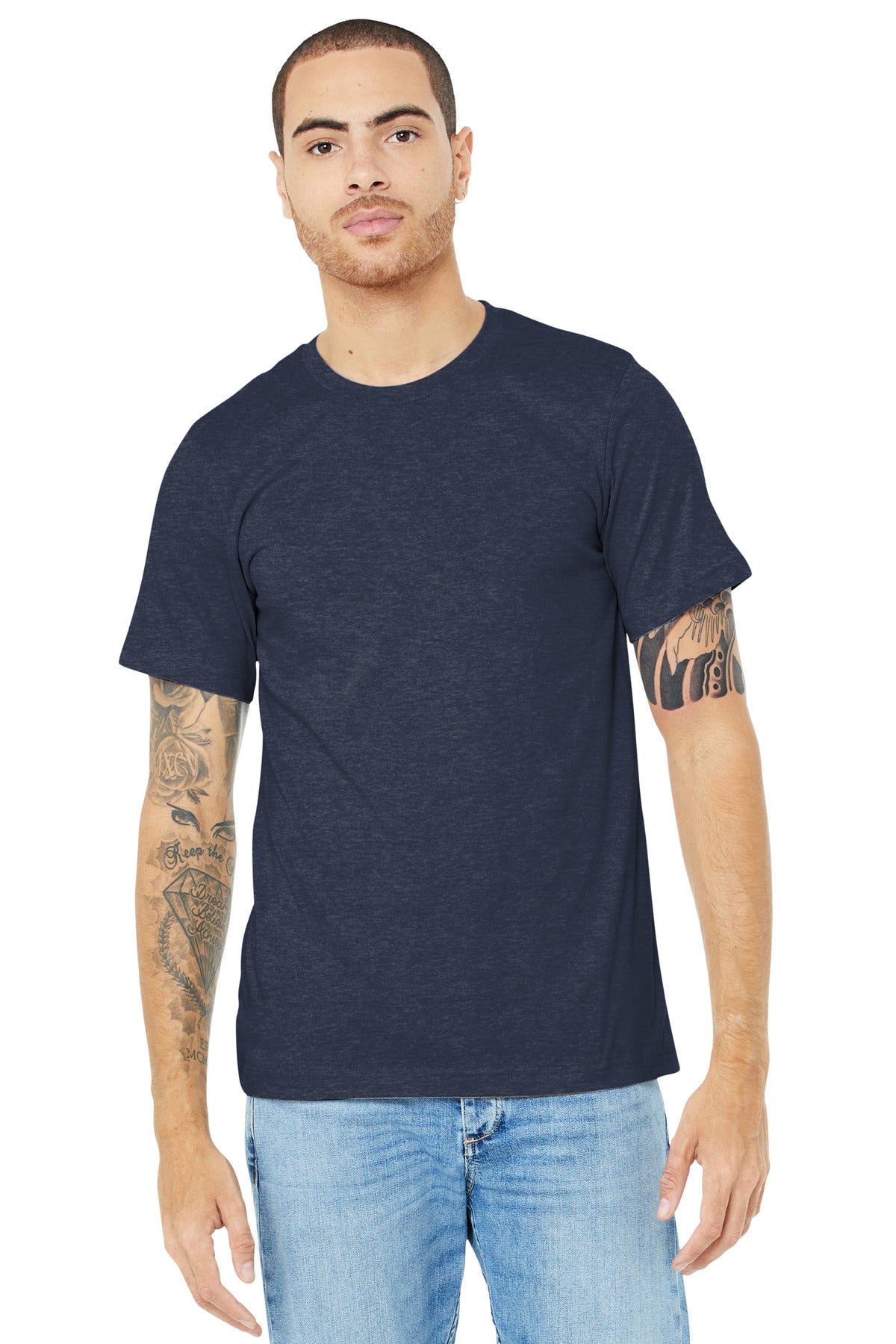 BELLA+CANVAS ? Unisex Heather CVC Short Sleeve Tee. BC3