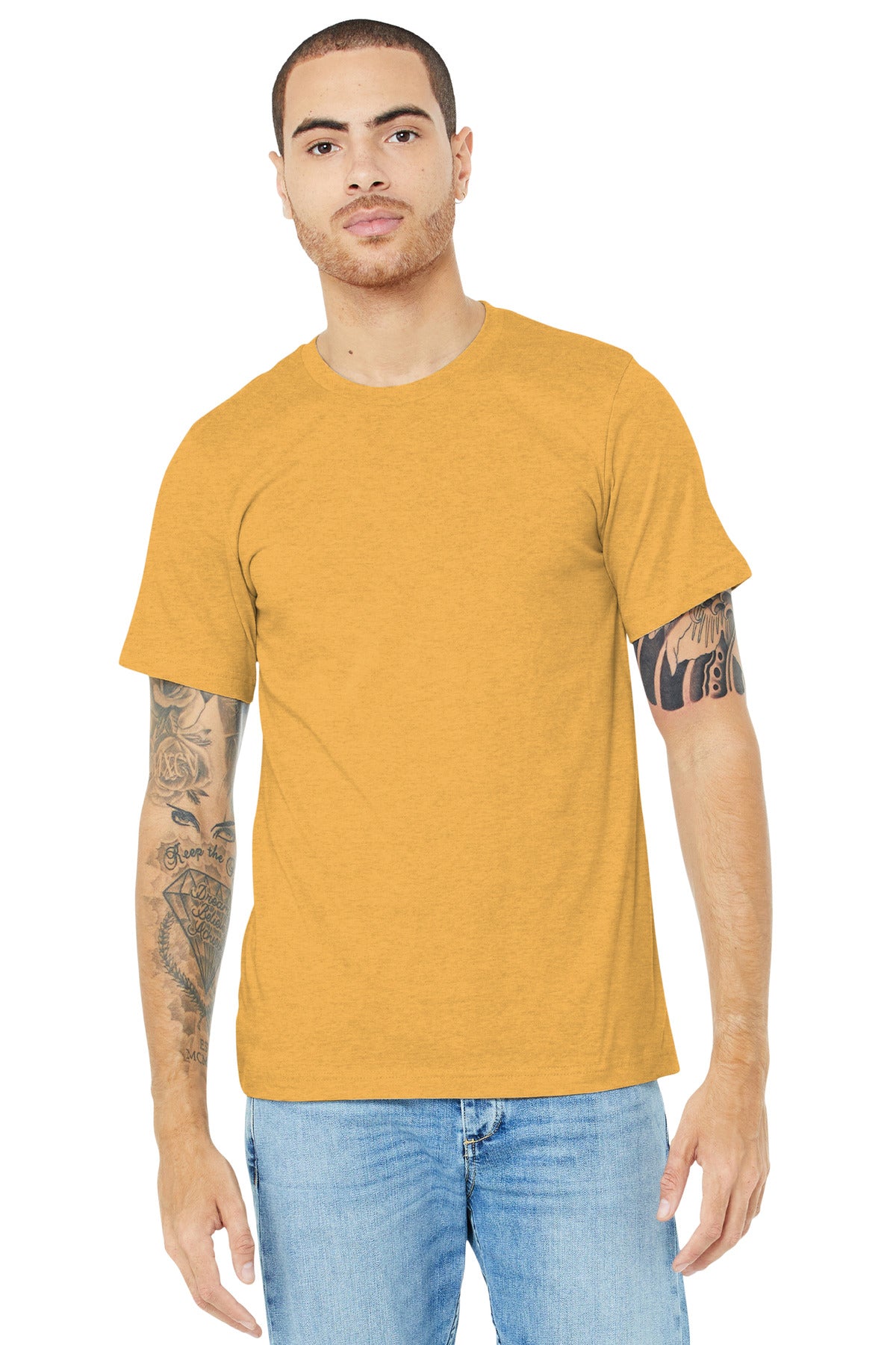 BELLA+CANVAS ? Unisex Heather CVC Short Sleeve Tee. BC3