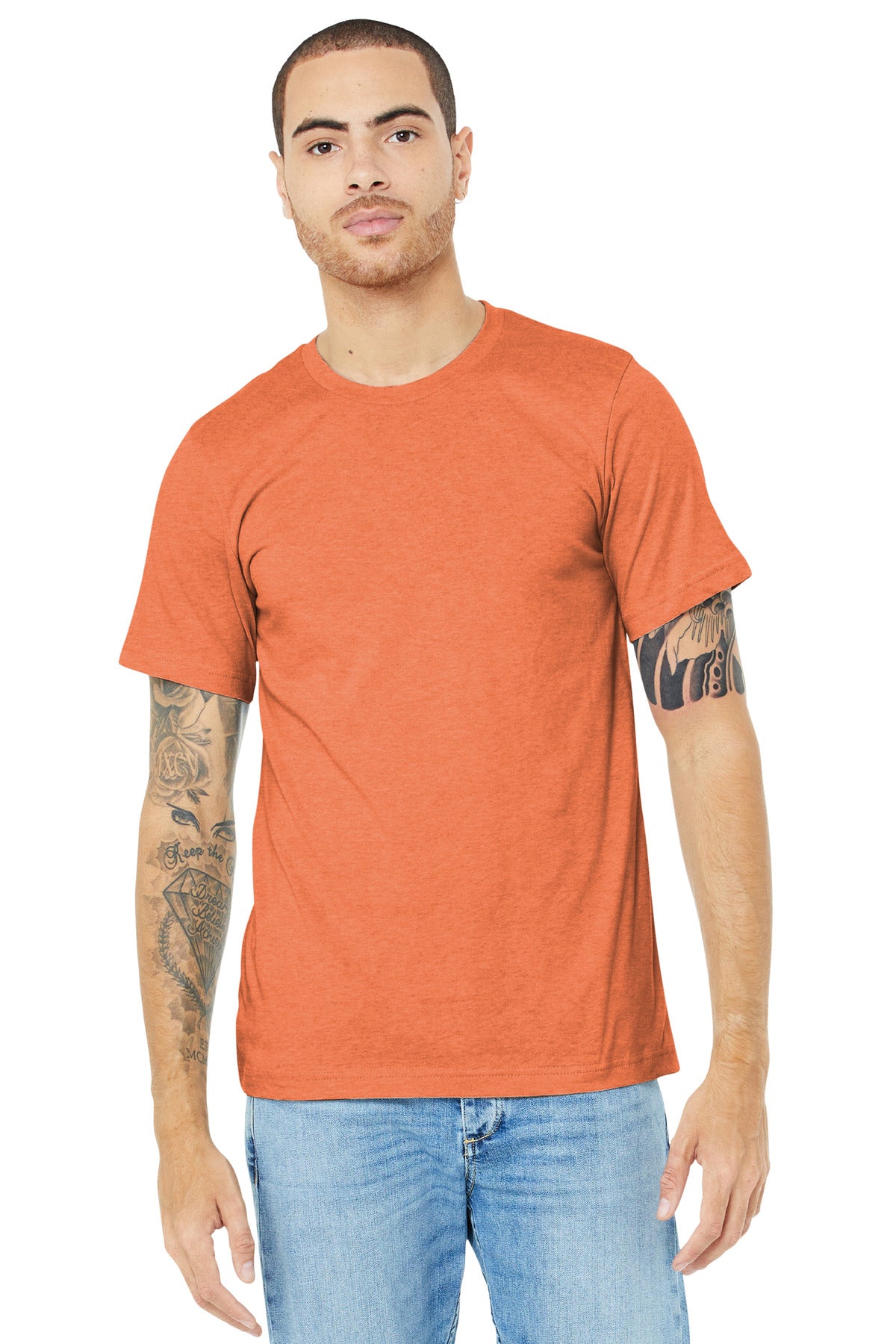 BELLA+CANVAS ? Unisex Heather CVC Short Sleeve Tee. BC3
