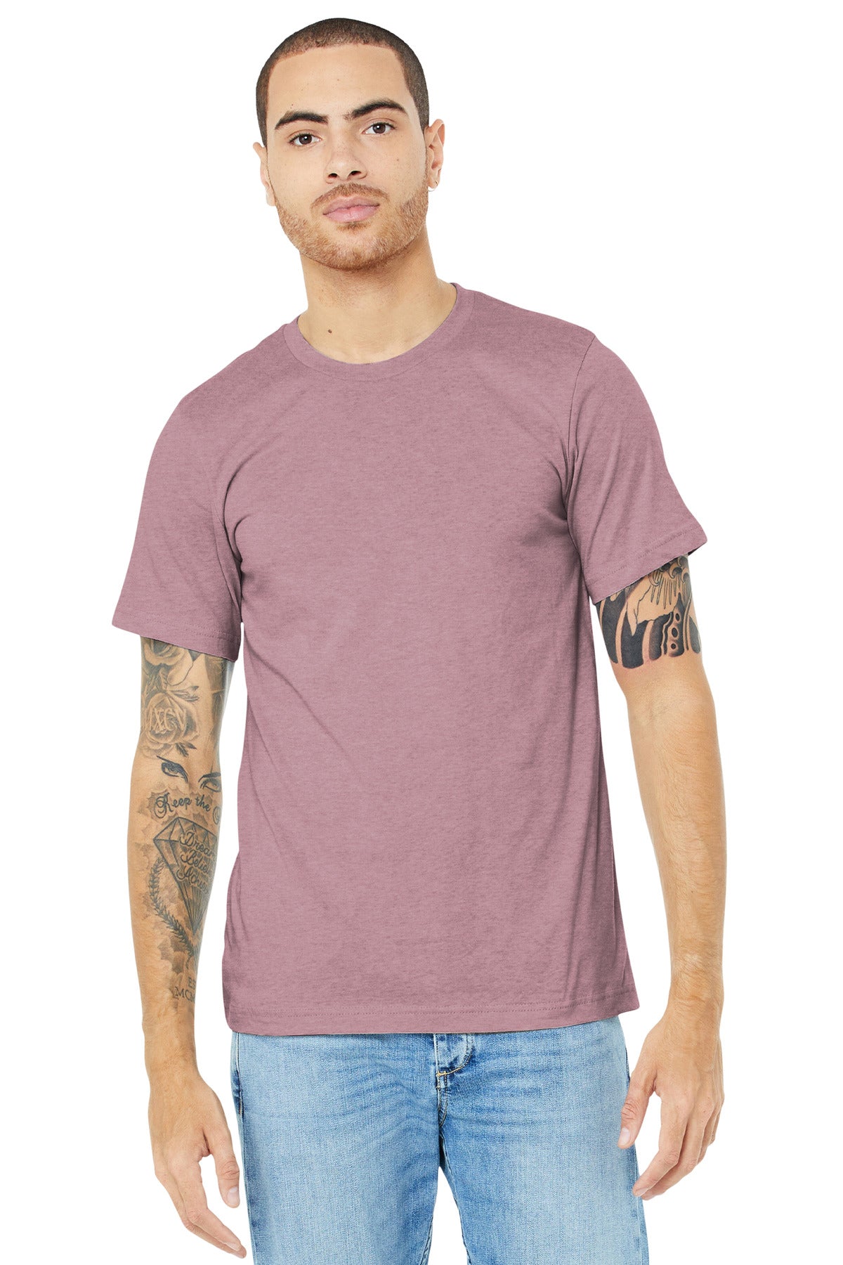 BELLA+CANVAS ? Unisex Heather CVC Short Sleeve Tee. BC3