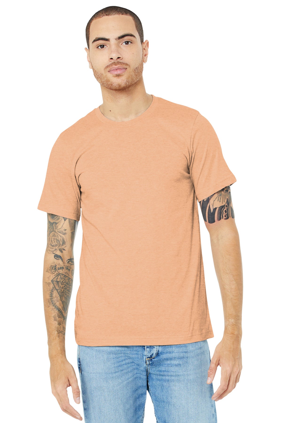 BELLA+CANVAS ? Unisex Heather CVC Short Sleeve Tee. BC3