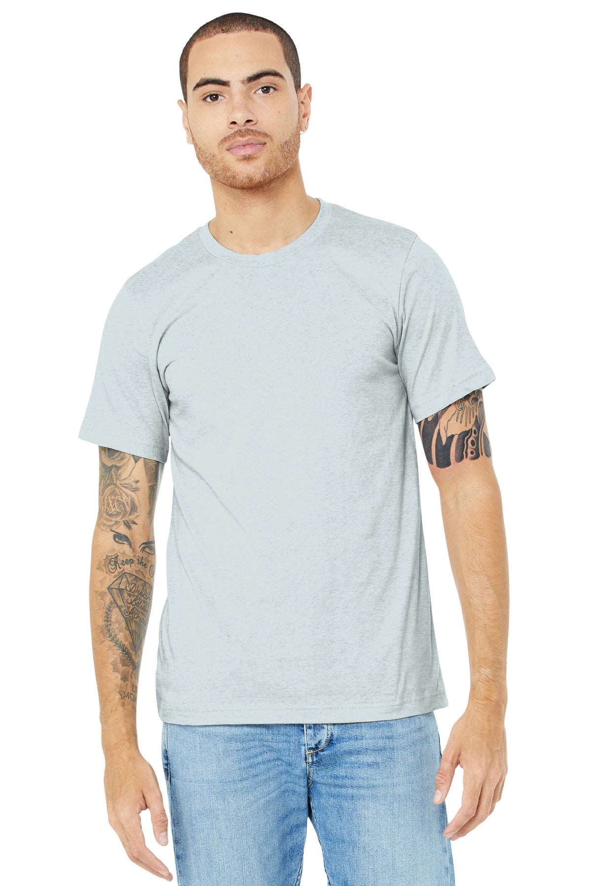 BELLA+CANVAS ? Unisex Heather CVC Short Sleeve Tee. BC3