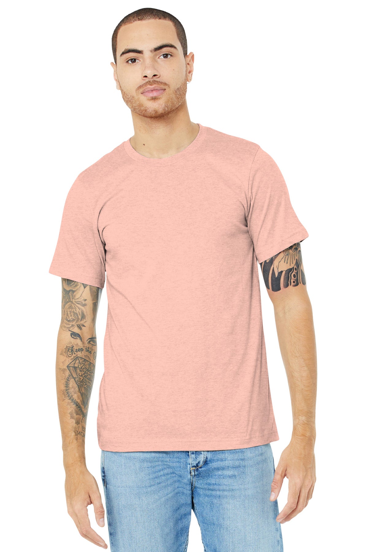 BELLA+CANVAS ? Unisex Heather CVC Short Sleeve Tee. BC3