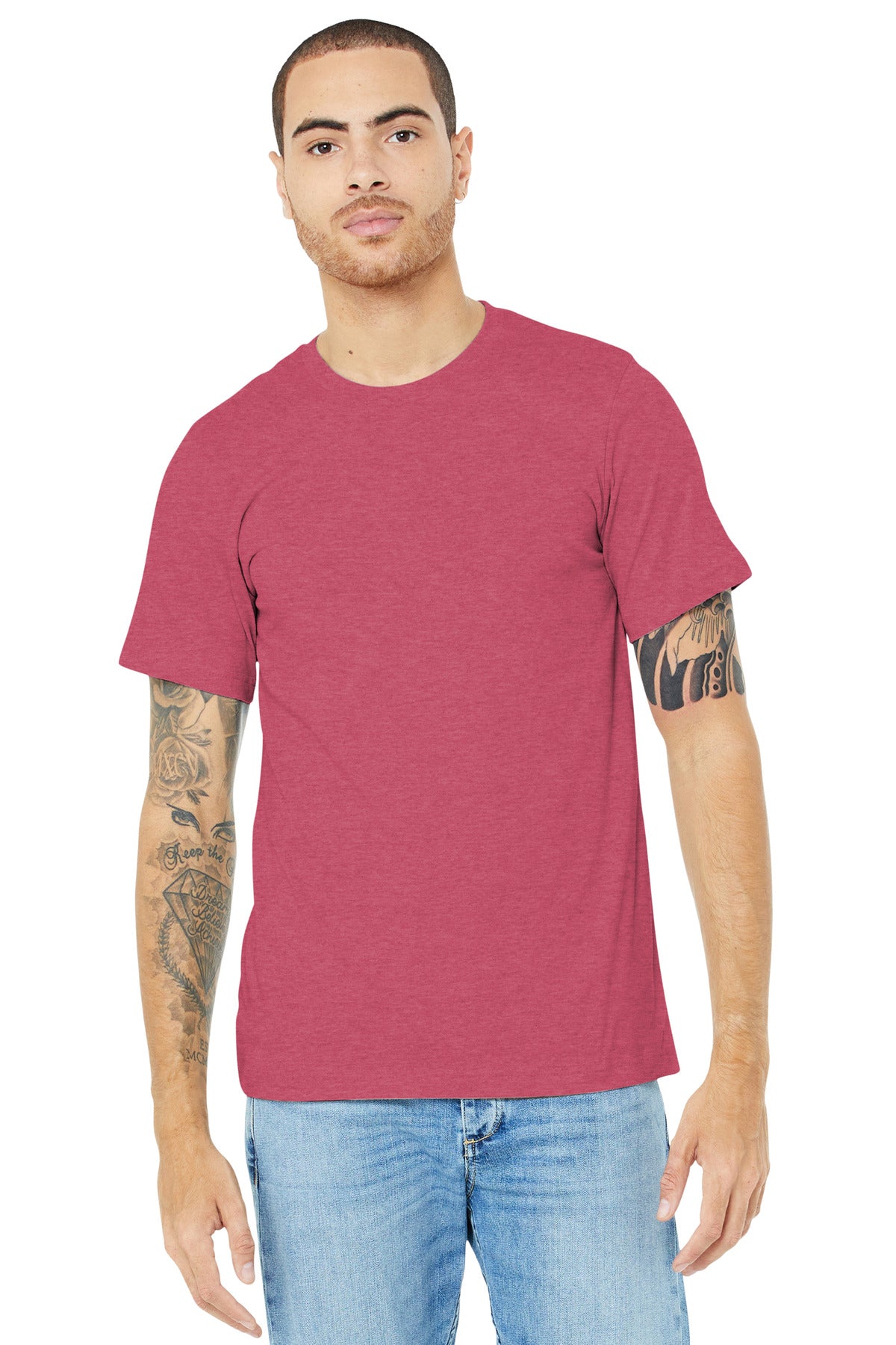 BELLA+CANVAS ? Unisex Heather CVC Short Sleeve Tee. BC3