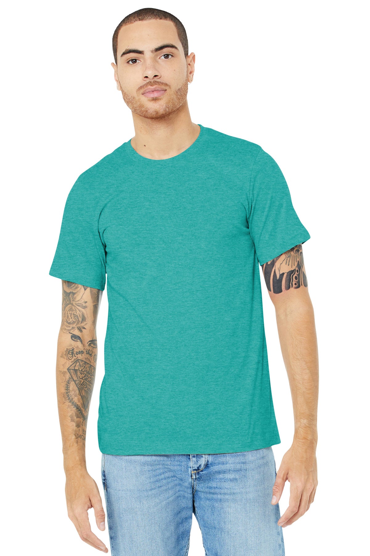 BELLA+CANVAS ? Unisex Heather CVC Short Sleeve Tee. BC3