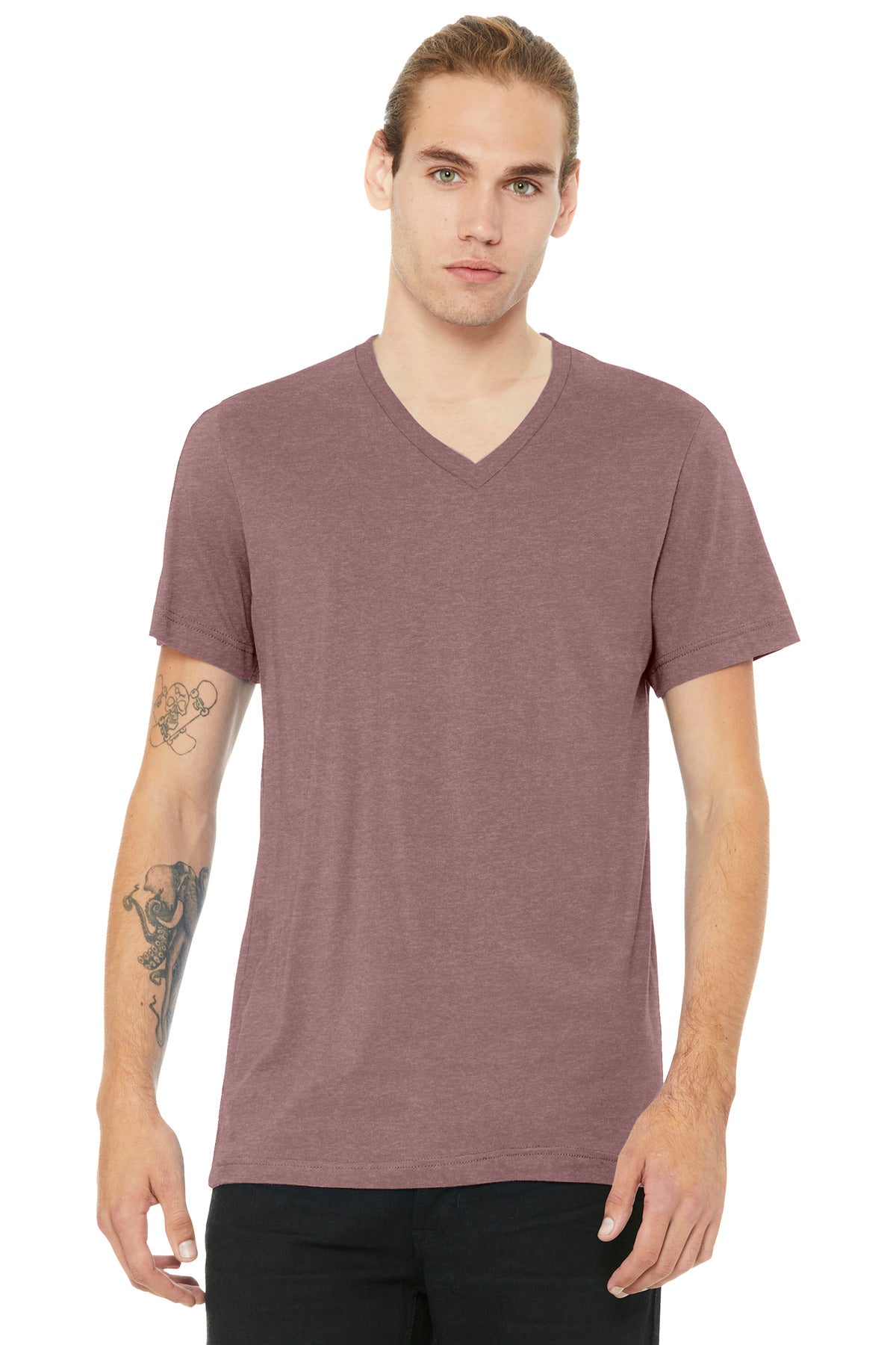 BELLA+CANVAS® Unisex Heather CVC V-Neck Tee
