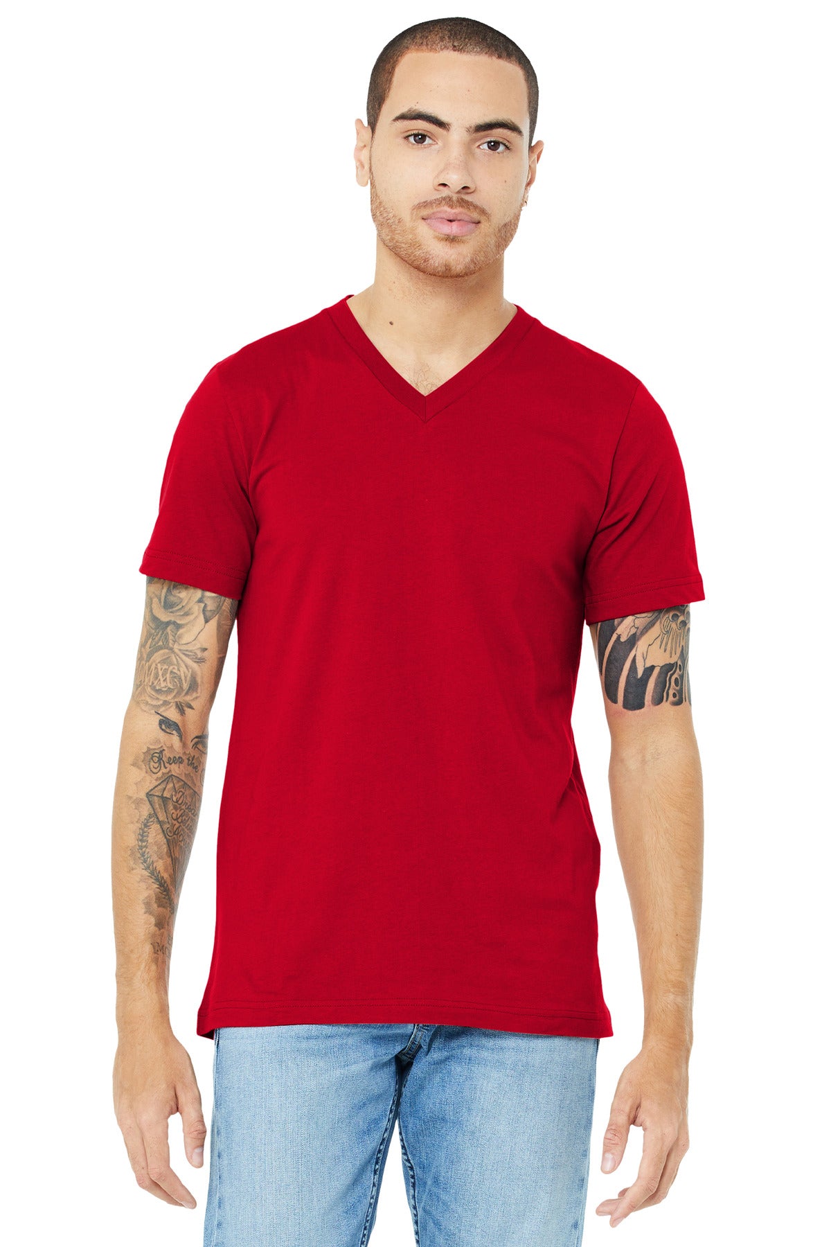 BELLA+CANVAS ? Unisex Jersey Short Sleeve V-Neck Tee. B