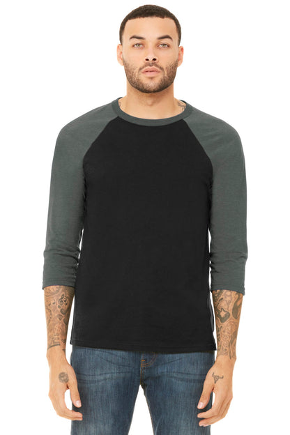 BELLA+CANVAS ? Unisex 3/4-Sleeve Baseball Tee. BC3200