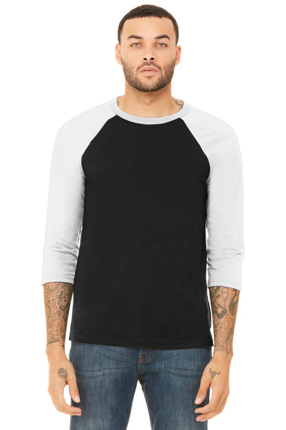 BELLA+CANVAS ? Unisex 3/4-Sleeve Baseball Tee. BC3200
