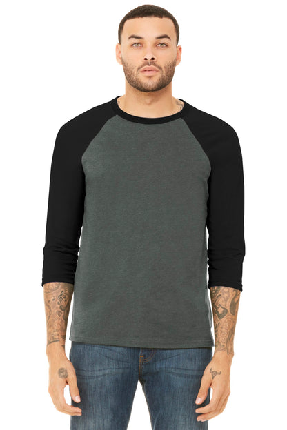 BELLA+CANVAS ? Unisex 3/4-Sleeve Baseball Tee. BC3200